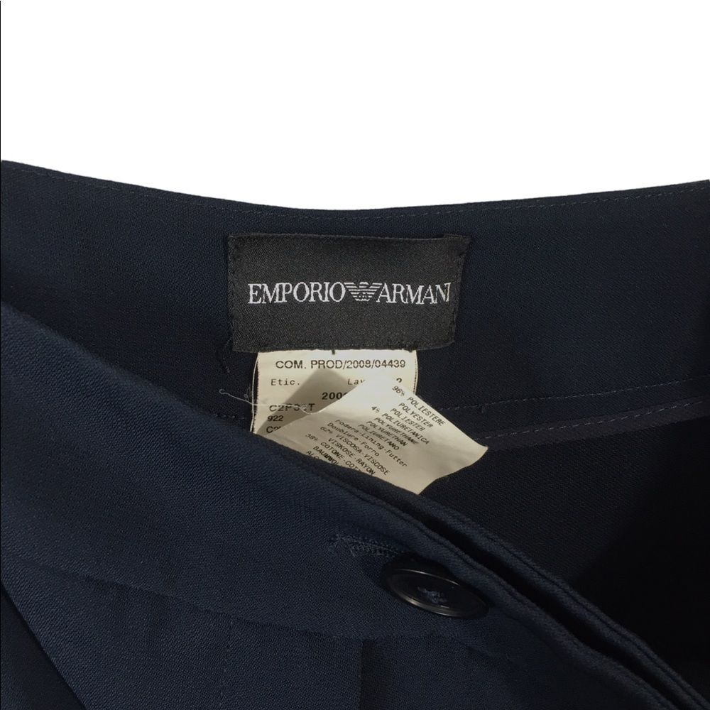 WJ502 Women’s Emporio Armani Designer Wide leg Stretch Trouser Pants 27 - Picture 4 of 7